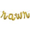 16 inch lowercase ROAR RAWR Dinosaur Animal balloons for Birthday Party baby shower Decoration Kit Inflatable party supplies decorations gift kids and adults (L rawr gold) view 1