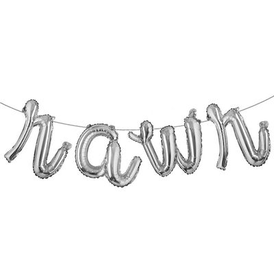 16 inch lowercase ROAR RAWR Dinosaur Animal balloons for Birthday Party baby shower Decoration Kit Inflatable party supplies decorations gift kids and adults (L rawr silver)