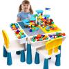 OCATO Kids Activity Table Toddlers Kids Table and Chair Set with 152Pcs Large Marble Run Building Blocks All in One Kid Play Water Tables Sand Tables, STEM Toys for Boys Girls 3 4 5 6 Year Old view 1