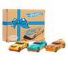 Hot Wheels Glow Riders 3-Pack Set, Red Teal and Yellow Toy Cars with Lights and Sounds view 1