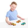 Hot Wheels Glow Riders 3-Pack Set, Red Teal and Yellow Toy Cars with Lights and Sounds view 2
