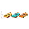 Hot Wheels Glow Riders 3-Pack Set, Red Teal and Yellow Toy Cars with Lights and Sounds view 3