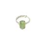 100% Nature Hetian Green Nephrite Jade with Cat Eyes 925S Women's Open Ring 3183 view 1