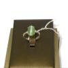 100% Nature Hetian Green Nephrite Jade with Cat Eyes 925S Women's Open Ring 3183 view 4