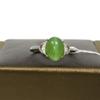 100% Nature Hetian Green Nephrite Jade with Cat Eyes 925S Women's Ring 3175 view 2