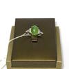 100% Nature Hetian Green Nephrite Jade with Cat Eyes 925S Women's Ring 3175 view 3