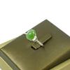 100% Nature Hetian Green Nephrite Jade with Cat Eyes 925S Women's Ring 3175 view 4