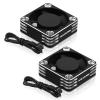 2Pack RC Car Motor Cooling Fan Heatsink 28000RPM Brushless ESC Cooling Fan for RC Car 1/8 1/10 540 550 Motor (Black+Silver) view 1