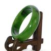 2.3" China Certified Nature Hetian Nephrite Jade Women's Green Bangle Bracelet 7713 view 3