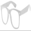 Boolavard Kids Nerd Glasses Clear Lens Geek Fake Eyeglasses for Girls Boys Eyewear Age 4-12 (White) view 1