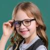 Boolavard Kids Nerd Glasses Clear Lens Geek Fake Eyeglasses for Girls Boys Eyewear Age 4-12 (White) view 4