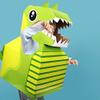 Arinda Kids Carton Toy Wearable Animal Cardboard Carton Toy Dinosaur Paper Clothes Performance Drama Props DIY Handmade view 4