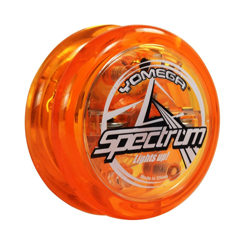 Yomega Spectrum Light up Fireball Transaxle YoYo with LED Lights for Intermediate, Advanced and Pro Level String Trick Play + Extra 2 Strings & 3 Month Warranty (Orange)
