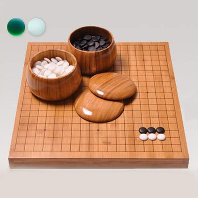 YXCKG 19 * 19 Grid Quality Wood Game Board of Go Game Set,Double Strategy Game, 361 Chess Pieces Logic Game,Entertainment Tools (Size : TYPE1)