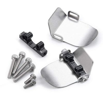 RC-Hub Metal Front&Rear Axle Protection Skid Plate for 1/24 Axial SCX24 90081 AXI00001 AXI00002 RC Crawler Car (Silver)