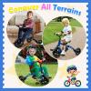 Ancaixin 3 in 1 Toddler Tricycles for 2-5 Years Old Boys and Girls with Detachable Pedal and Bell, Foldable Baby Balance Bike Riding Toys for 2+ Kids, Child Birthday Christmas New Year Gift Blue view 4
