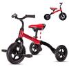 YGJT 3 in 1 Tricycle for Toddlers Age 2-5 Years Old, Folding Kids Balance Bike with Adjustable Seat and Removable Pedal, Toddler Bike Ride-on Toys for Infant, Gifts for Baby Boys Girls Birthday(Red) view 1