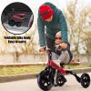 YGJT 3 in 1 Tricycle for Toddlers Age 2-5 Years Old, Folding Kids Balance Bike with Adjustable Seat and Removable Pedal, Toddler Bike Ride-on Toys for Infant, Gifts for Baby Boys Girls Birthday(Red) view 2
