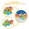 Toomies E73219C Tomy Hide and Squeak 2 in 1 Transforming Tractor, Push-Along Egg Character, Educational Shape Sorter with Colours and Sound, Toy for Baby Boys & Girls Aged 1, 2 & 3 Years Old view 2