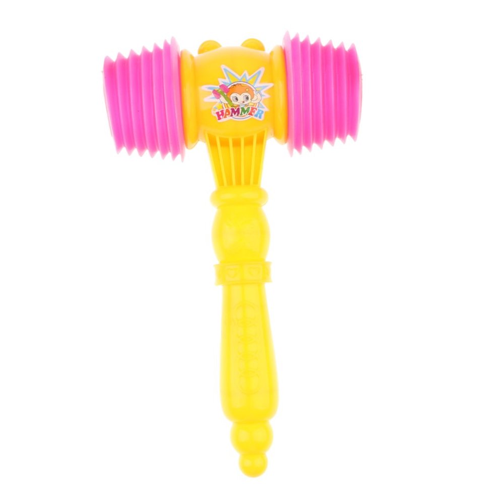 lahomia 26cm Plastic Colorful Squeaky Hammer, Whistle Sound Toys for