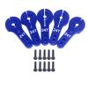 5Pack ShareGoo Aluminum 24T Servo Horn M3 Threads Motors Steering Arm Compatible with Hitec Servo Motor RC Car Truck Buggy Airplane (Blue) view 1