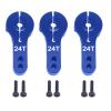 5Pack ShareGoo Aluminum 24T Servo Horn M3 Threads Motors Steering Arm Compatible with Hitec Servo Motor RC Car Truck Buggy Airplane (Blue) view 3