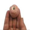 1Pc Handmade Extra Large Round Beads, 7 mm Hole, Ceramic Craft Supplies for Macrame (30 mm, Coral Pink) view 2