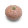 1Pc Handmade Extra Large Round Beads, 7 mm Hole, Ceramic Craft Supplies for Macrame (25 mm, Coral Pink) view 4