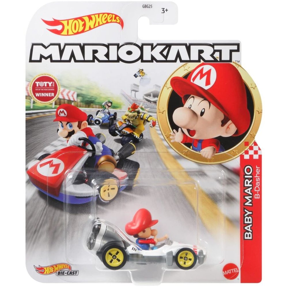 Hot Wheels Mario Kart Characters and Karts as 1:64 Die-Cast Cars