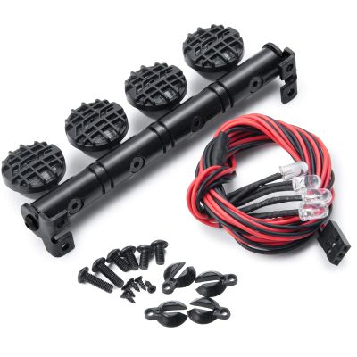 RC-Hub LED Roof Lamp Lights Bar 4 LEDs for 1/10 RC Crawler Car SCX10