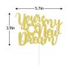 Gold Glitter You Are My New Dream Cake Topper, Tangled Disney Princess Wedding Cake Decor, Disney Theme Wedding Party Supplies view 2
