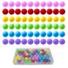 Yoeevi 60 Pcs Chinese Checkers Marbles Balls in 6 Colors,Game Replacement Balls with Plastic Box for Marble Run, Marbles Game view 1
