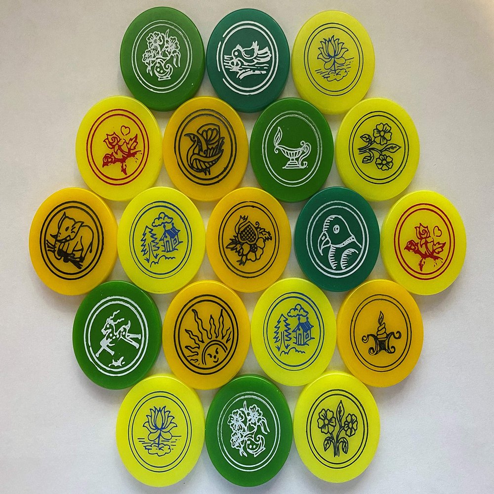 Family Cart Designer Pictured Carrom Striker ( Pack of 2 Striker) Random Color / Design 100% New