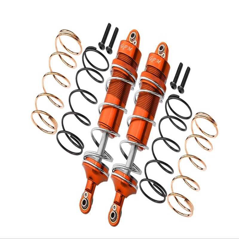 GPM For Arrma 1/10 KRATON 4S BLX Upgrade Parts Aluminum Rear Thickened Spring Dampers 120mm - 10Pc Set Orange