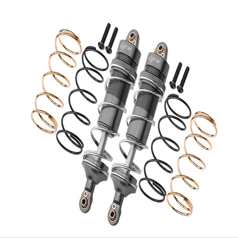 GPM For Arrma 1/10 KRATON 4S BLX Upgrade Parts Aluminum Rear Thickened Spring Dampers 120mm - 10Pc Set Gray Silver
