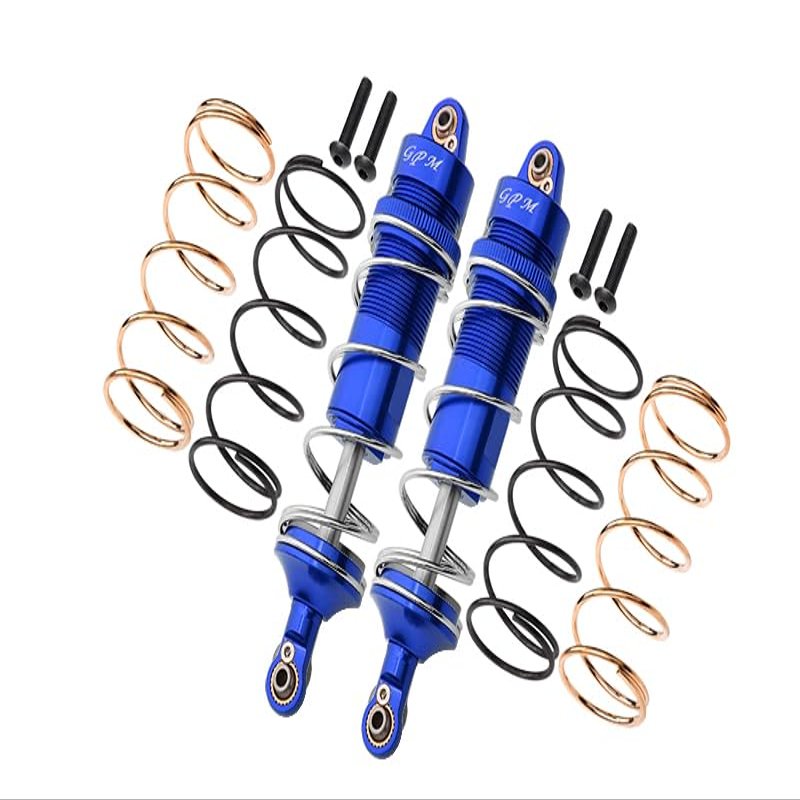 GPM For Arrma 1/10 KRATON 4S BLX Upgrade Parts Aluminum Rear Thickened Spring Dampers 120mm - 10Pc Set Blue