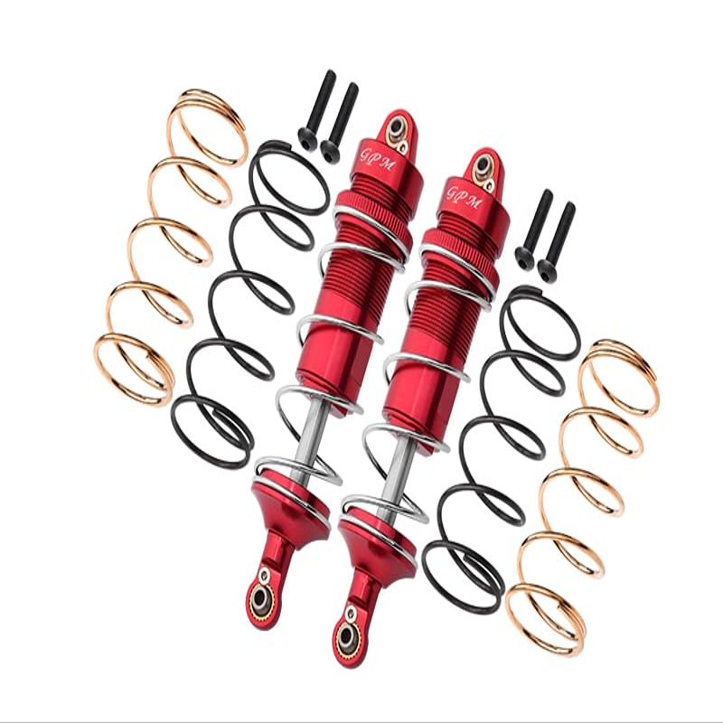 GPM For Arrma 1/10 KRATON 4S BLX Upgrade Parts Aluminum Front Thickened Spring Dampers 107mm - 10Pc Set Red