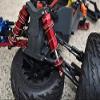 GPM For Arrma 1/10 KRATON 4S BLX Upgrade Parts Aluminum Front Thickened Spring Dampers 107mm - 10Pc Set Red view 2