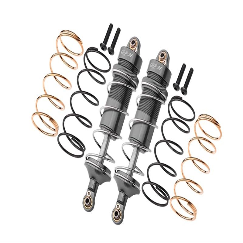GPM For Arrma 1/10 KRATON 4S BLX Upgrade Parts Aluminum Front Thickened Spring Dampers 107mm - 10Pc Set Gray Silver