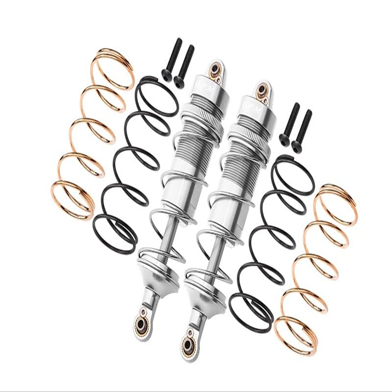 GPM For Arrma 1/10 KRATON 4S BLX Upgrade Parts Aluminum Front Thickened Spring Dampers 107mm - 10Pc Set Silver