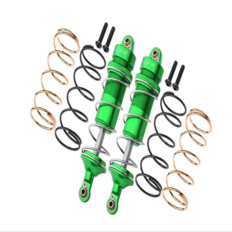 GPM For Arrma 1/10 KRATON 4S BLX Upgrade Parts Aluminum Front Thickened Spring Dampers 107mm - 10Pc Set Green