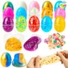 JOYIN 16 Pcs Prefilled Easter Eggs with Crystal, Galaxy, Slime and Confetti Stress Relief for Kids Easter Party Favors Supplies, Eggs Hunt, Basket Stuffers Fillers view 1