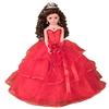 18 Quinceaera Last Doll with Umbrella Dress Stand  ltima Mueca Mis Quince Aos Keepsake, Traditional Hispanic Sweet 15 Doll, Ceremony & Table Centerpiece, Full Accessory KB18724-14B (Red) view 1