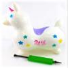 Gymnic Rody Magical Unicorn Inflatable Bounce & Ride, Matty's Toy Stop Exclusive White Multi-Color (6924) with Pump Included view 1