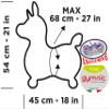 Gymnic Rody Magical Unicorn Inflatable Bounce & Ride, Matty's Toy Stop Exclusive White Multi-Color (6924) with Pump Included view 4