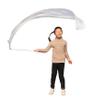 Winged Sirenny Youth Silk Ribbon Dancer Wand, Church Worship & Praise Adoration Dance Flag Banner, Juggling Play Silk Streamer with Rods (71" White) view 1