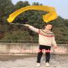 Winged Sirenny Youth Silk Ribbon Dancer Wand, Church Worship & Praise Adoration Dance Flag Banner, Juggling Play Silk Streamer with Rods (71" Gold) view 3