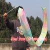 Winged Sirenny Youth Silk Ribbon Dancer Wand, Church Worship & Praise Adoration Dance Flag Banner, Juggling Play Silk Streamer with Rods (71" Moonlight Stone) view 3
