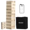 Outdoor Games Large Tower Stacking Game, 54 Wooden Blocks, Stack Up to 4 Ft Tall, Includes Carry Bag and Scoreboard, Backyard and Beach Lawn Yard Fun for Adults and Family view 1