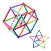 Beicarin 204 Pcs Magnetic Building Sticks Blocks Toys, 2.3" Length Magnet Educational Stacking Toys Set for Kids and Adult, STEM Building Toy 3D Non-Magnetic Balls with Storage Bag view 4